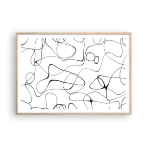 Poster in einem Rahmen aus heller Eiche - Lebenswege, Wechselfälle - 100x70 cm