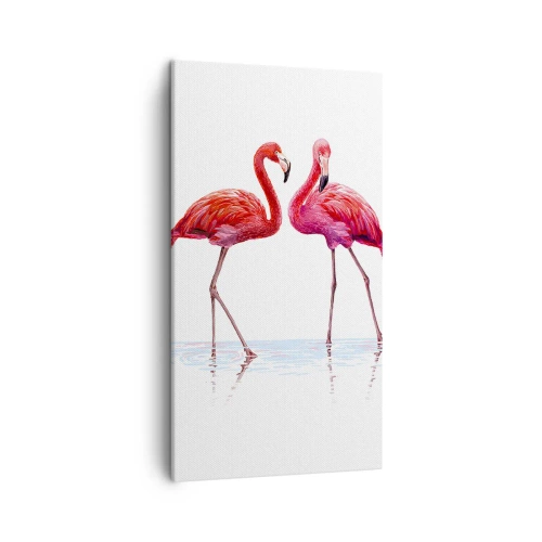 Bild auf Leinwand - Leinwandbild - Rosa randez-vous - 45x80 cm