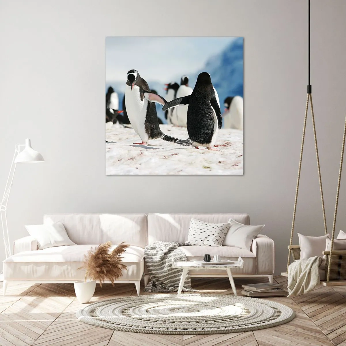 Bild auf Leinwand - Leinwandbild - Tanzen im Schnee - 70x70 cm