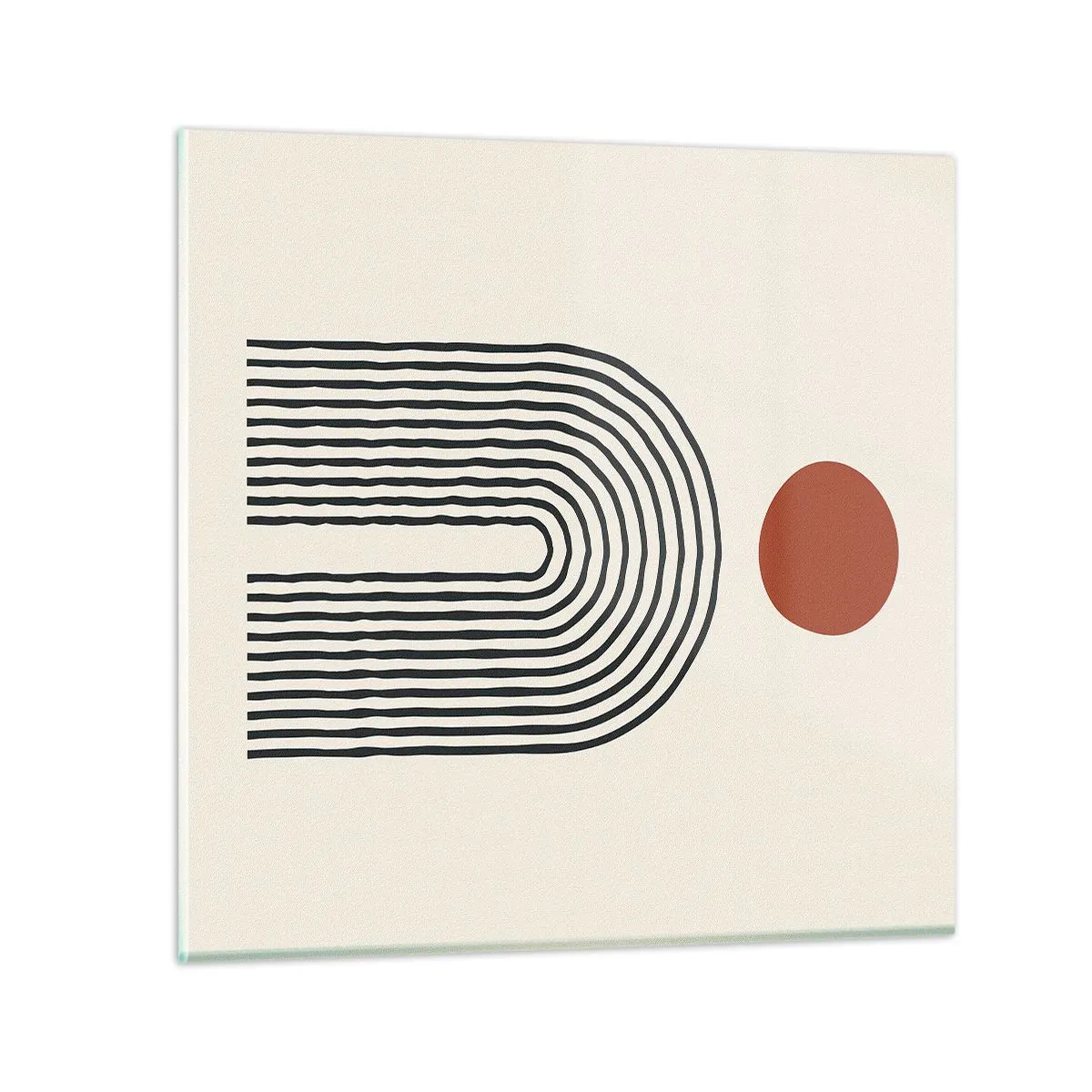 Glasbild - Bild auf glas - Magnetismus von Formen und Farben - 70x70 cm