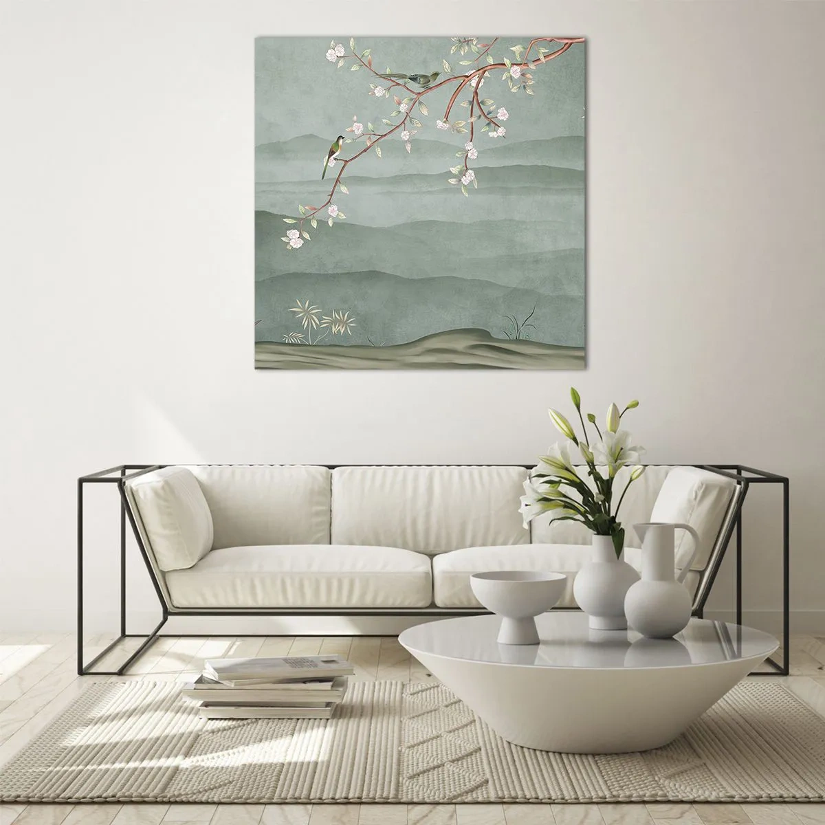 Glasbild - Bild auf glas - Frühling, oh, du bist es - 40x40 cm