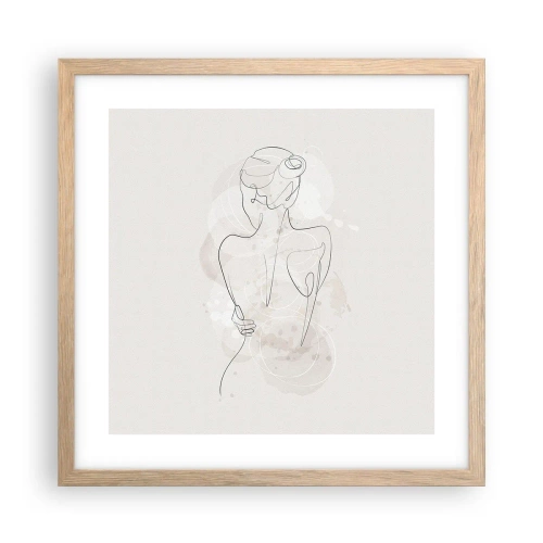 Poster in einem Rahmen aus heller Eiche - Wie ein sensibles Instrument - 40x40 cm