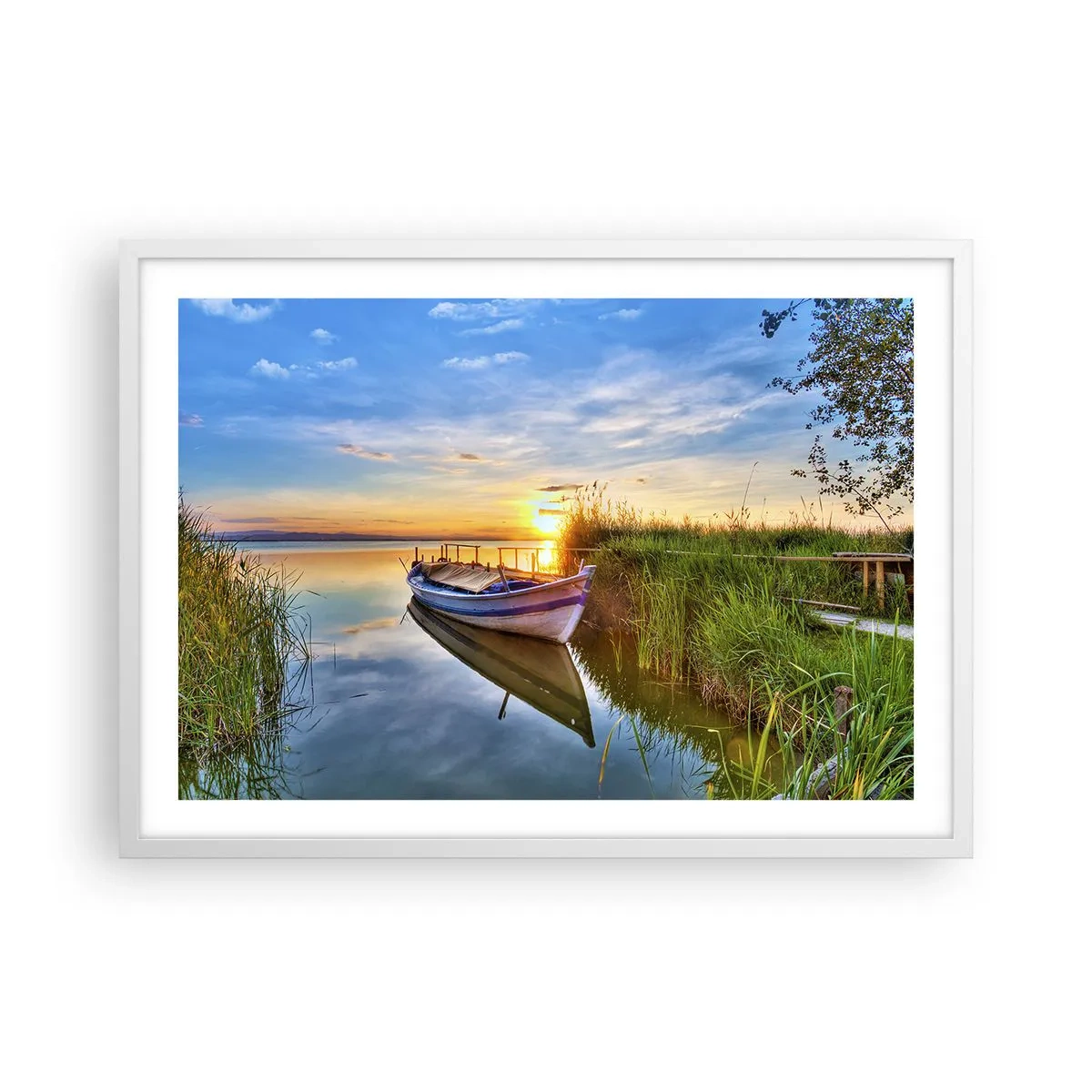 Poster in einem weißen Rahmen - Bucht erfüllter Träume - 70x50 cm