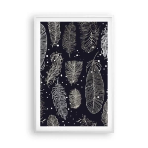 Poster in einem weißen Rahmen - Gefiederte Spitze - 61x91 cm