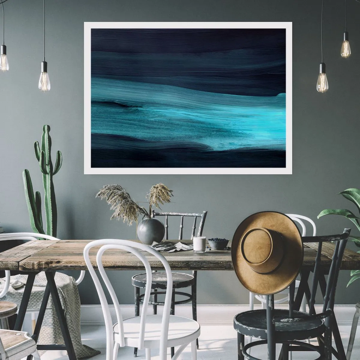 Poster - Gehen Sie mit dem Strom - 50x40 cm