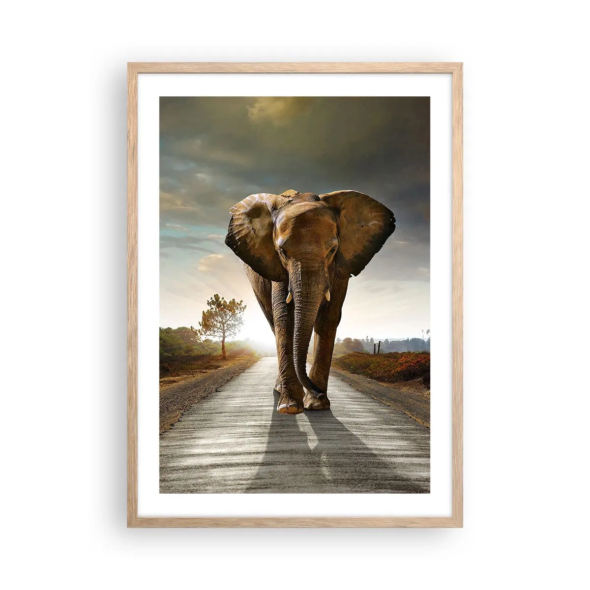 Poster in einem Rahmen aus heller Eiche - Und schon gar nicht in einem Porzellanlager - 50x70 cm