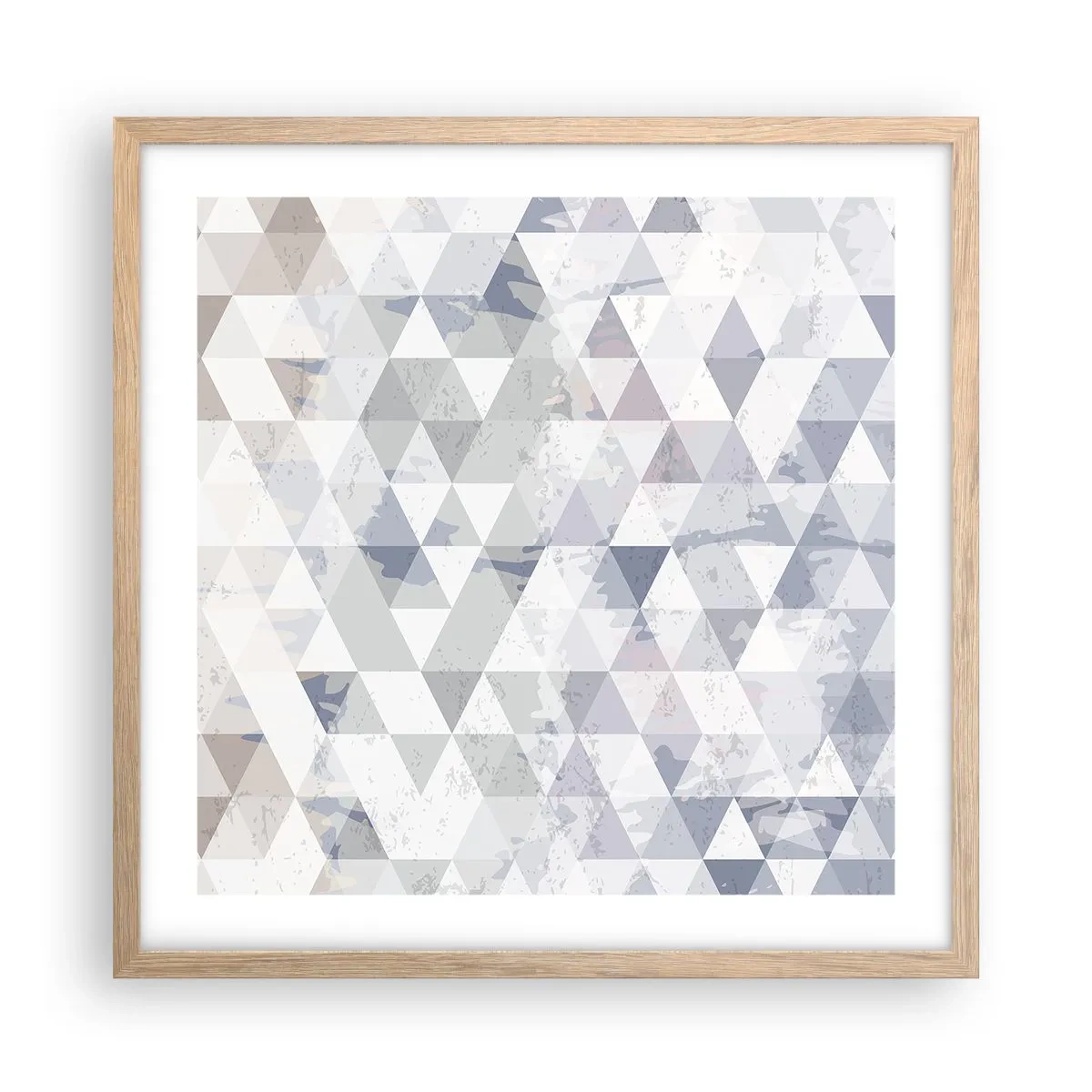 Poster in einem Rahmen aus heller Eiche - Im Rhythmus auf drei - 50x50 cm