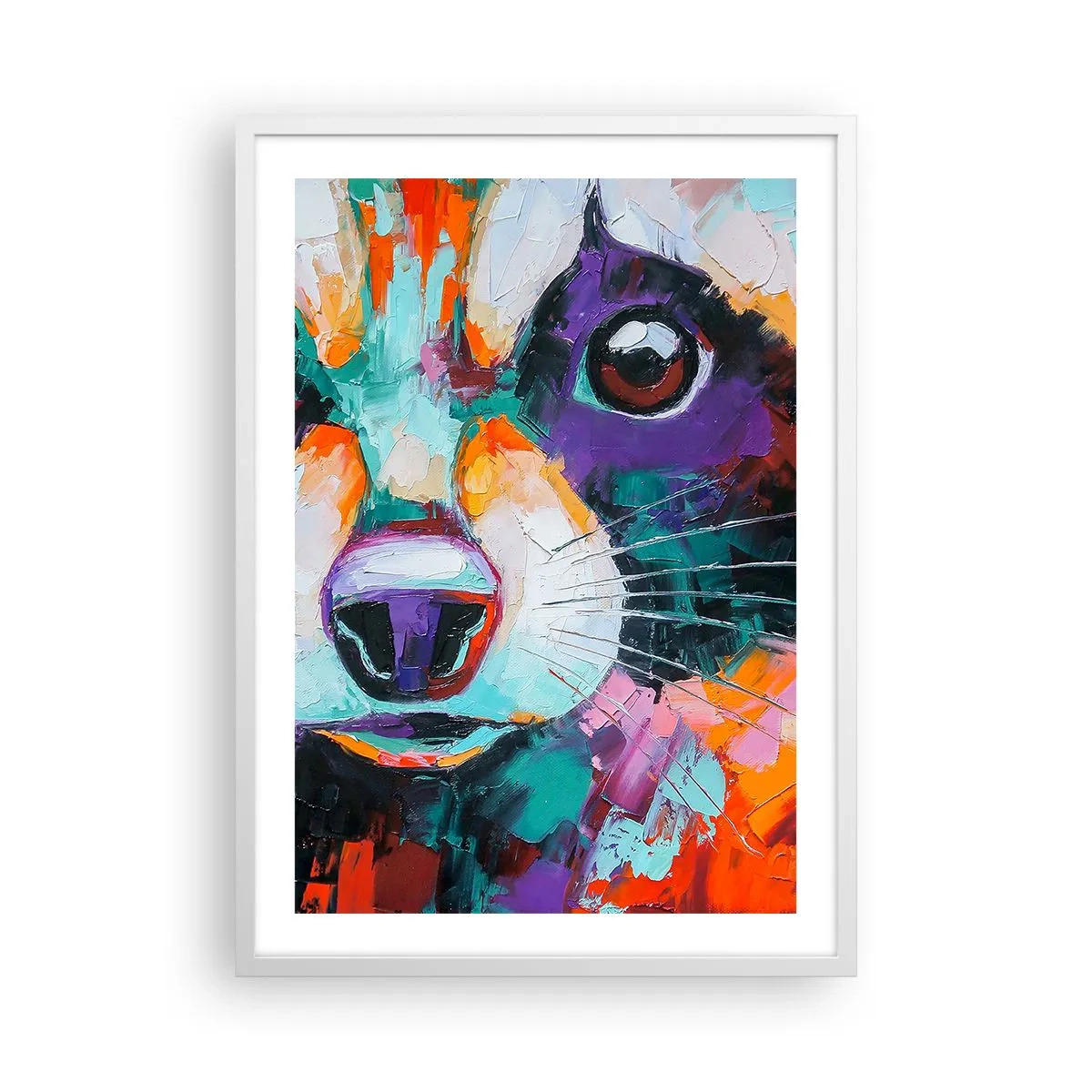 Poster in einem weißen Rahmen - Nur gute Emotionen - 50x70 cm