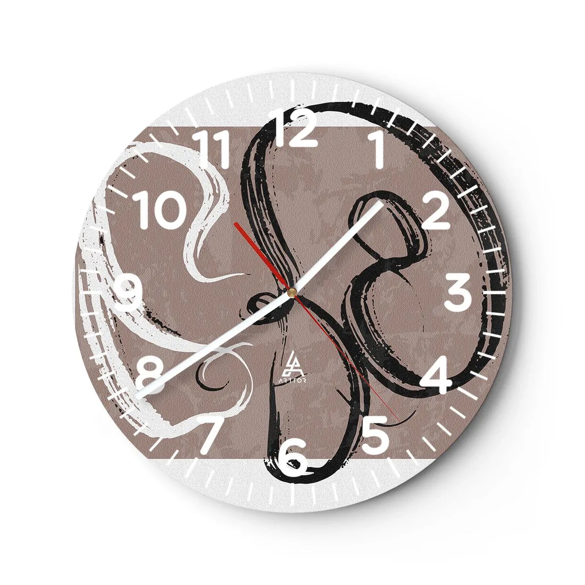 Wanduhr - Glasuhr - Komposition – die Suche nach Fülle - 40x40 cm