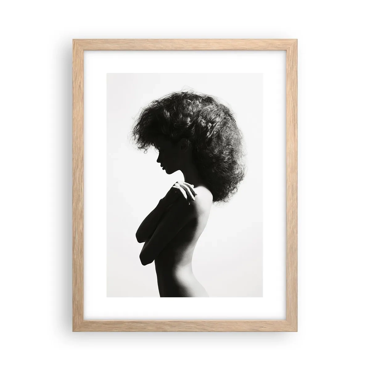 Poster in einem Rahmen aus heller Eiche - Wie eine Blume auf einem schlanken Stiel - 30x40 cm