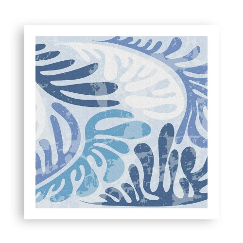 Poster - Blaue Farne - 60x60 cm