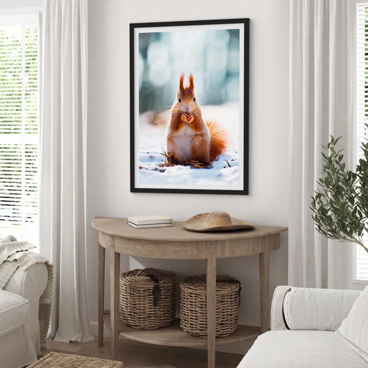 Poster in einem schwarzem Rahmen - Wo schaust du hin? - 61x91 cm