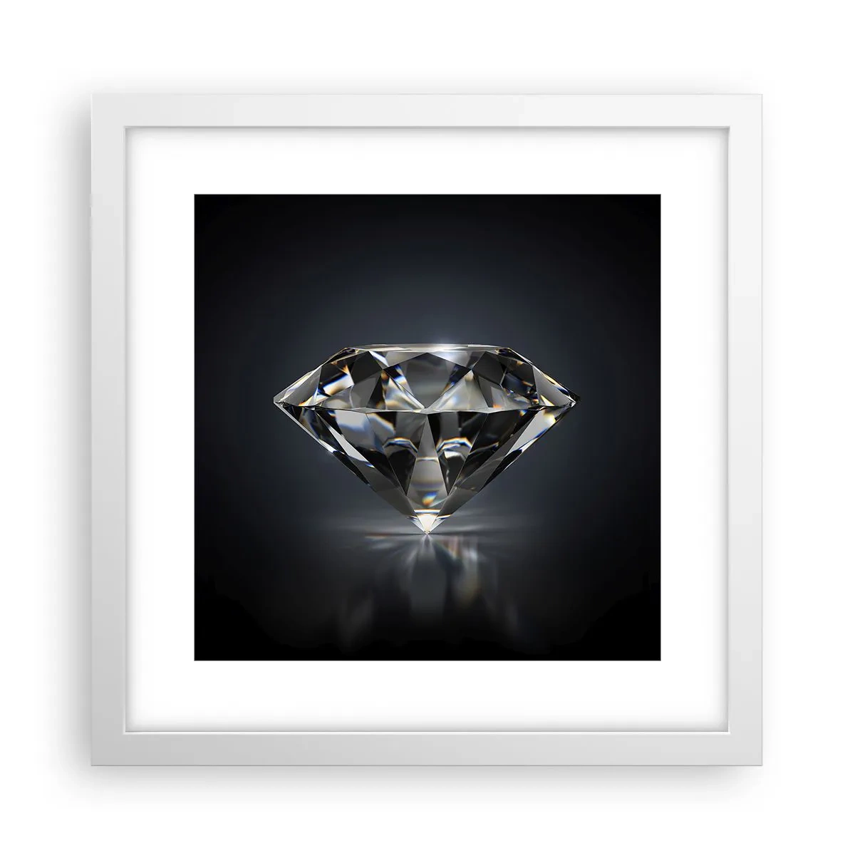 Poster in einem weißen Rahmen - Beste Freundin - 30x30 cm