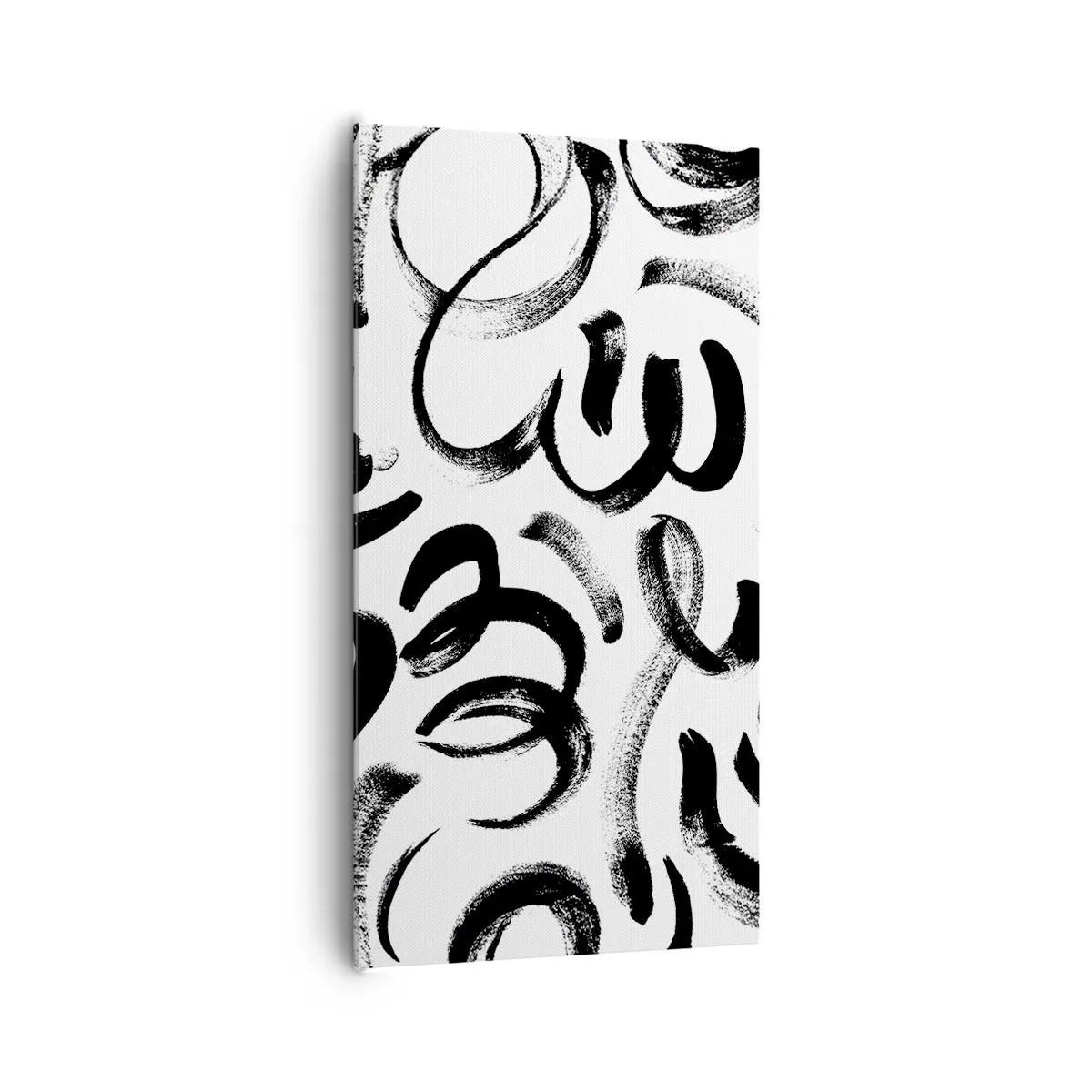 Bild auf Leinwand - Leinwandbild - Schwarz auf Weiß - 65x120 cm