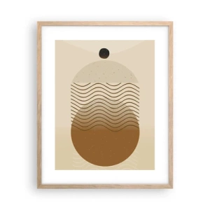 Poster in einem Rahmen aus heller Eiche - Zur Entstehung geometrischer Figuren - 40x50 cm