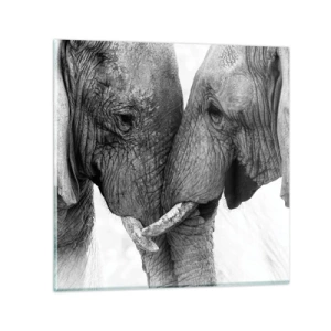 Glasbild - Bild auf glas - Herzliches Geständnis - 70x70 cm