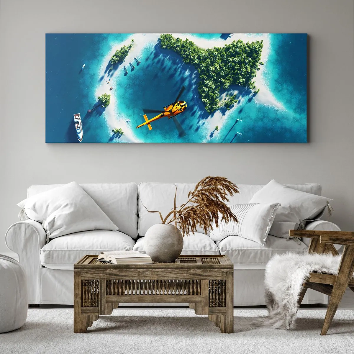 Bild auf Leinwand - Leinwandbild - Kauf dir eine Insel - 100x40 cm