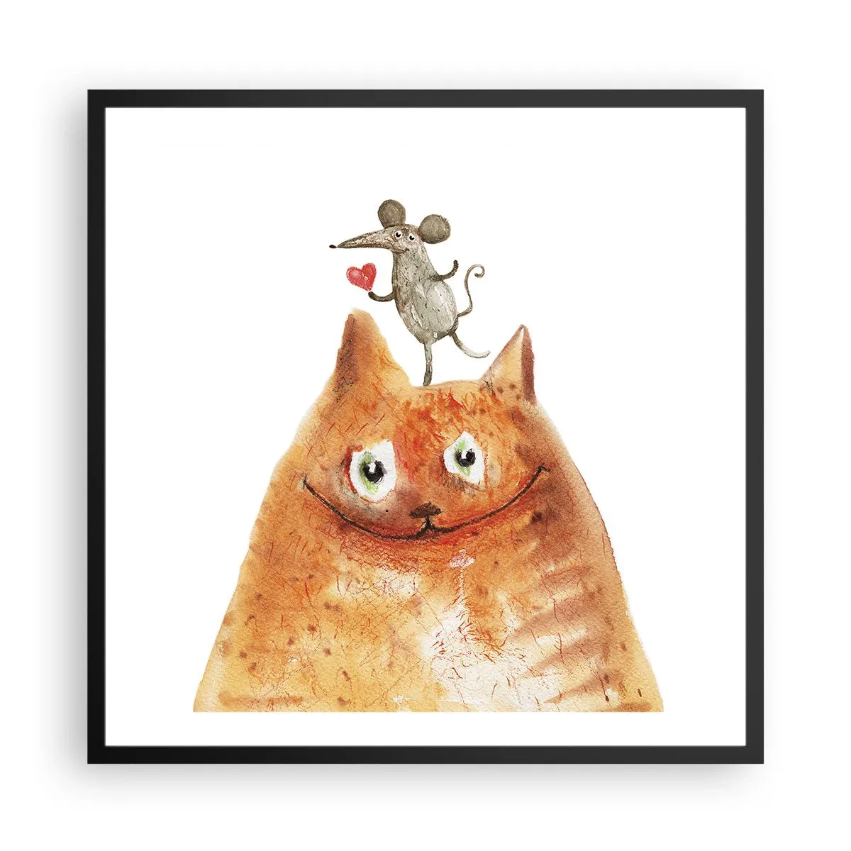 Poster in einem schwarzem Rahmen - Paradoxien der Liebe - 60x60 cm