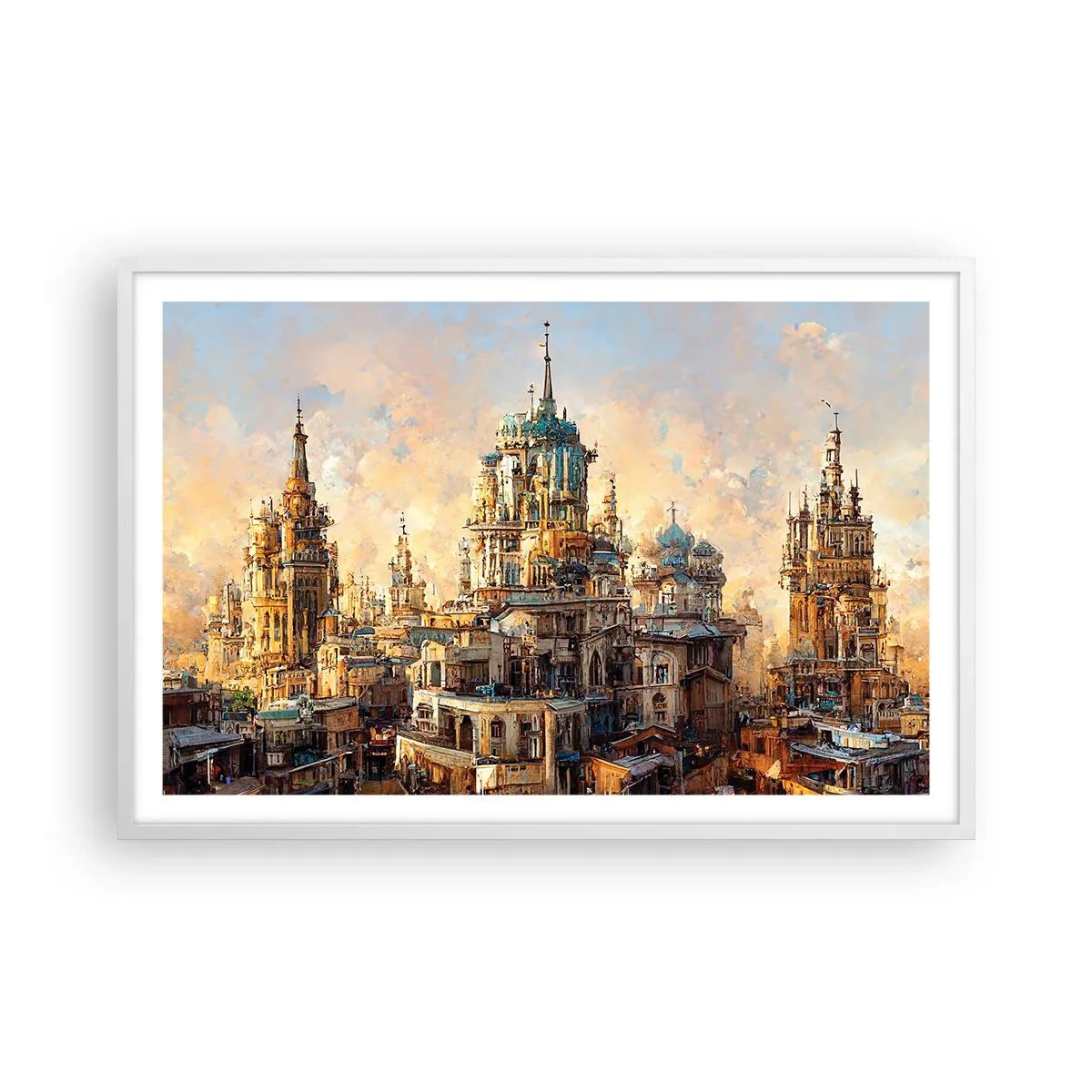 Poster in einem weißen Rahmen - Stadt der Städte - 91x61 cm