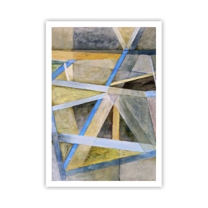 Poster - Gerade oder diagonal? - 70x100 cm