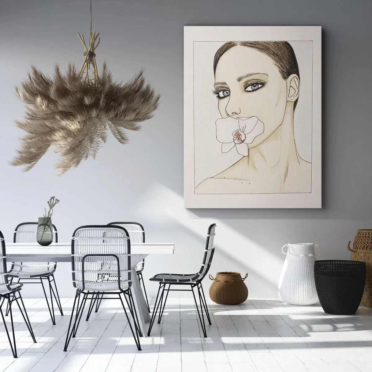 Bild auf Leinwand - Leinwandbild - Ein Symbol für Eleganz und Schönheit - 65x120 cm