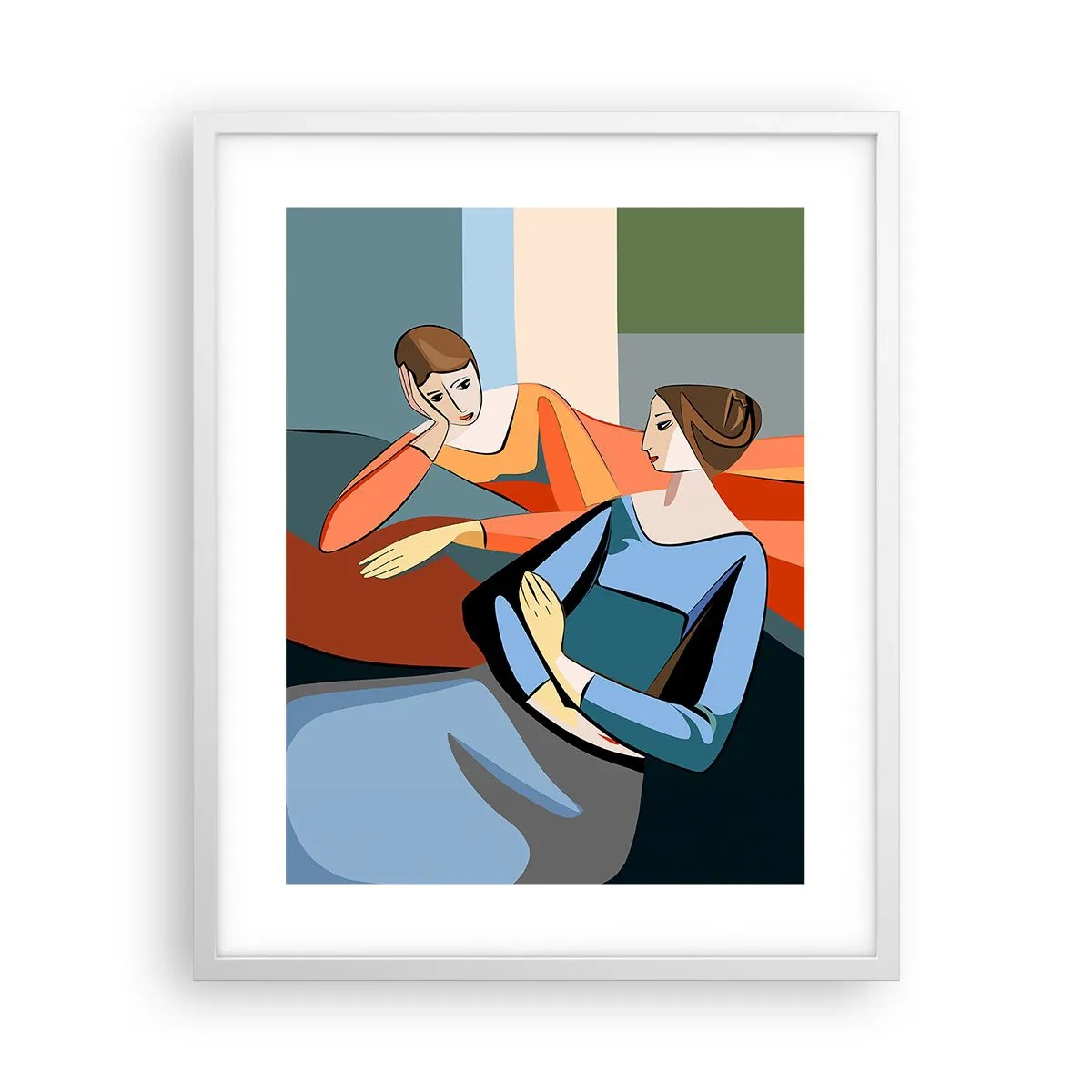 Poster in einem weißen Rahmen - Moment der Zuversicht - 40x50 cm