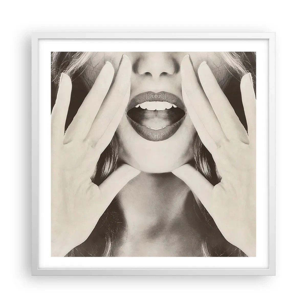 Poster in einem weißen Rahmen - Ich komme schon! - 60x60 cm