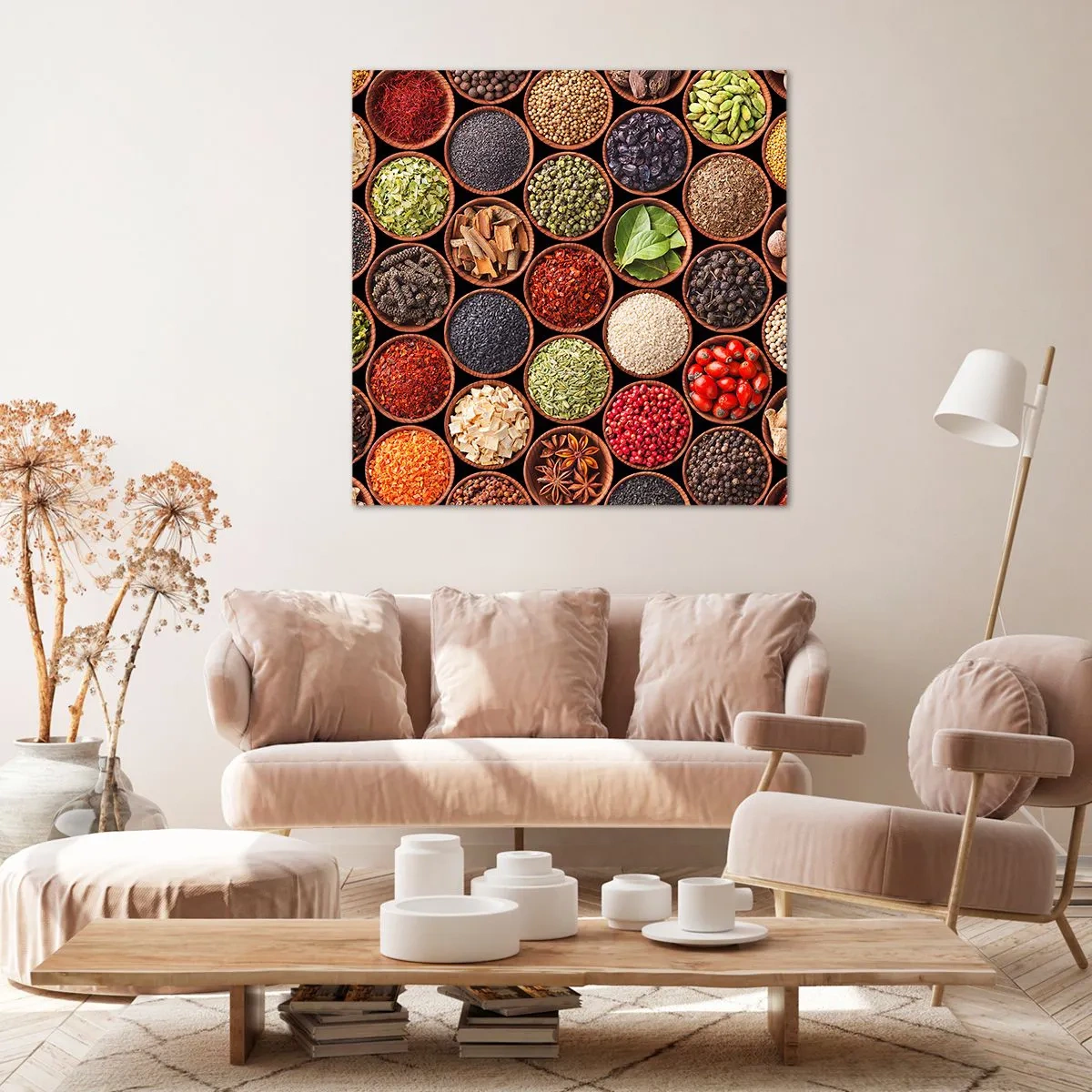 Bild auf Leinwand - Leinwandbild - Alle Aromen der Welt - 50x50 cm