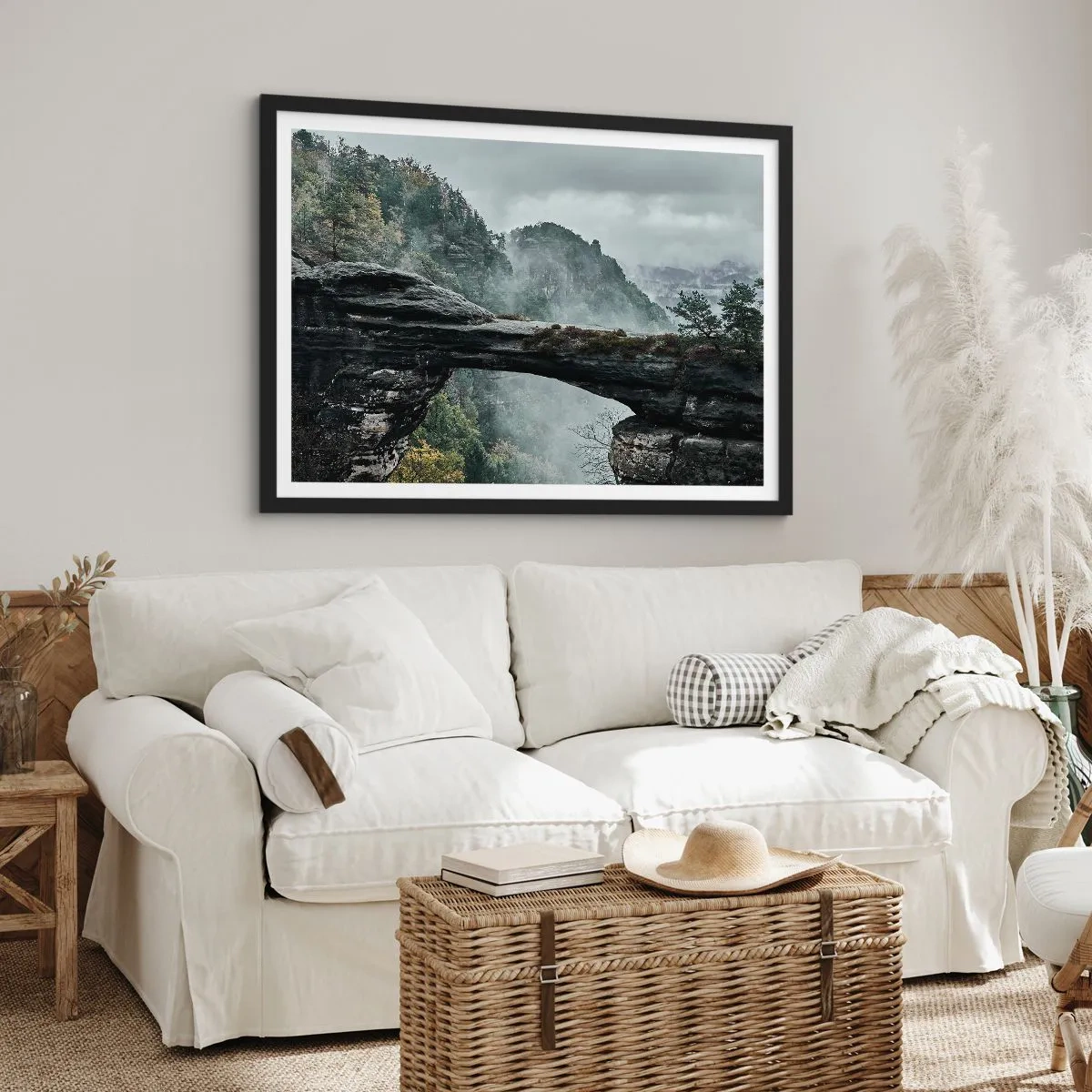 Poster in einem schwarzem Rahmen - Abenteuer beginnt gleich - 91x61 cm