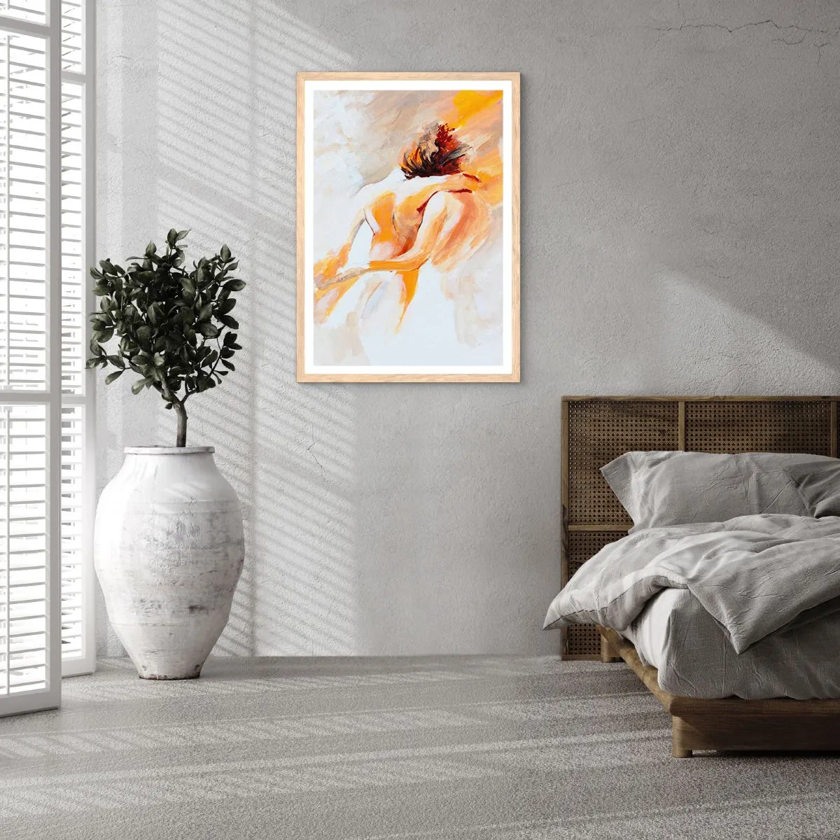 Poster in einem Rahmen aus heller Eiche - Am Himmel der Nähe - 61x91 cm