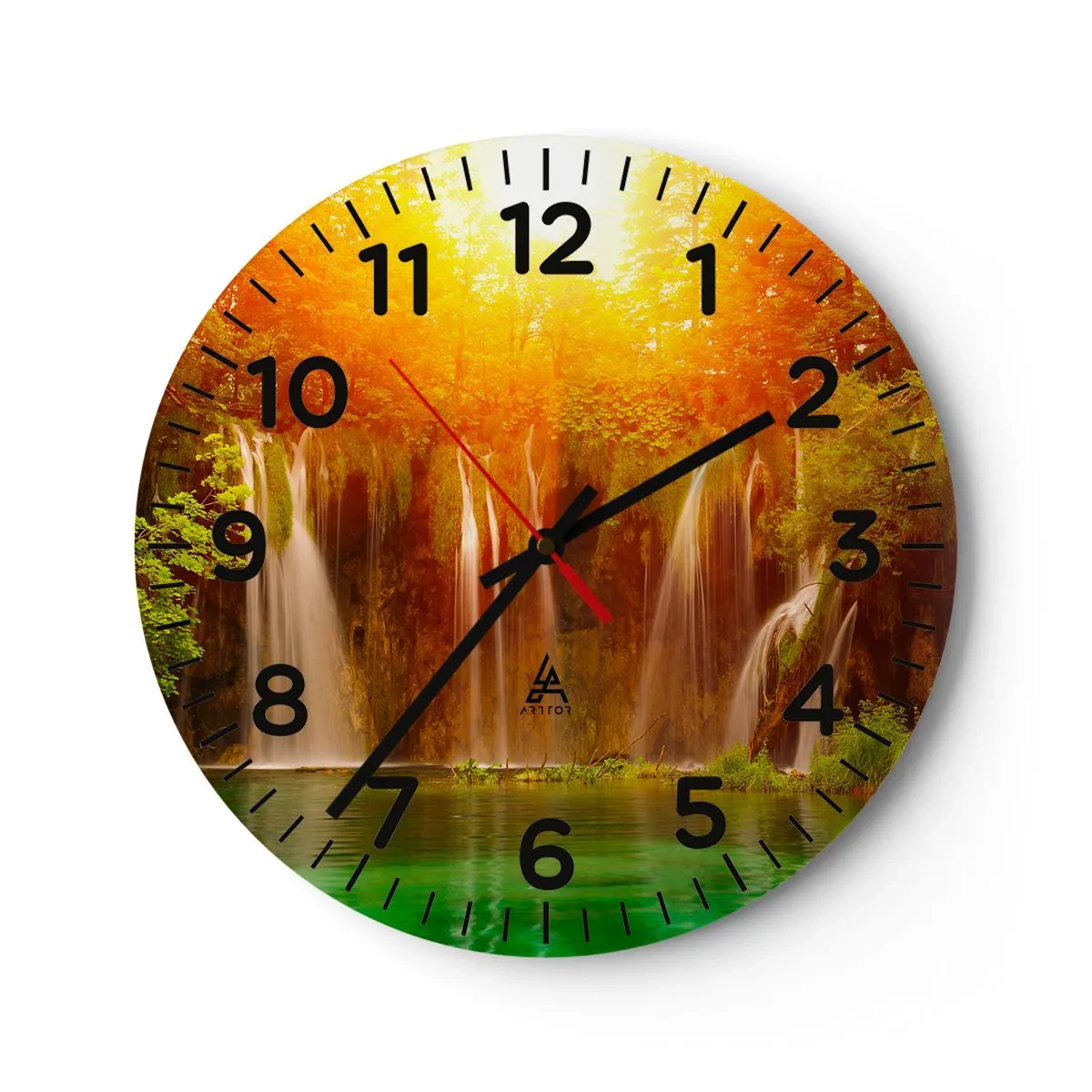 Wanduhr - Glasuhr - In der Sonne und im Schatten - 40x40 cm