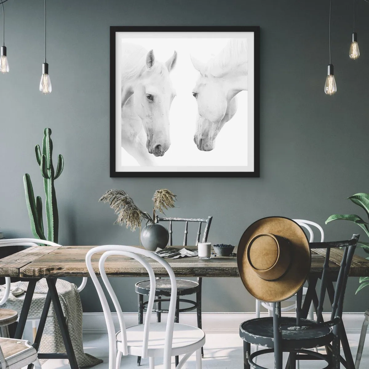 Poster in einem schwarzem Rahmen - Ist das Freundschaft...? - 40x40 cm