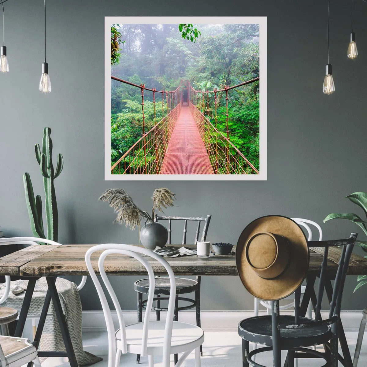 Poster - Über den Kronen aufgehängt - 50x50 cm