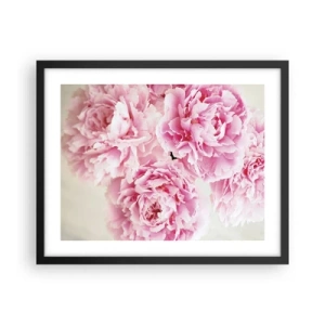 Poster in einem schwarzem Rahmen - In rosa Glamour - 50x40 cm