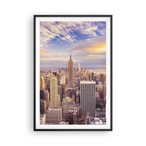 Poster in einem schwarzem Rahmen - Nur nach den Wolken greifen - 61x91 cm