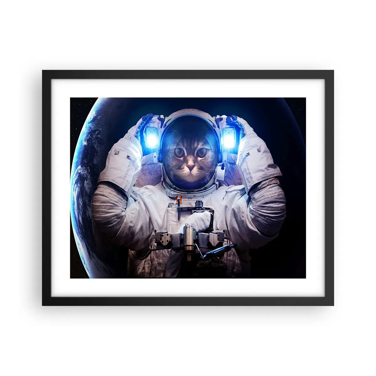 Poster in einem schwarzem Rahmen - Houston, du hast ein Problem - 50x40 cm