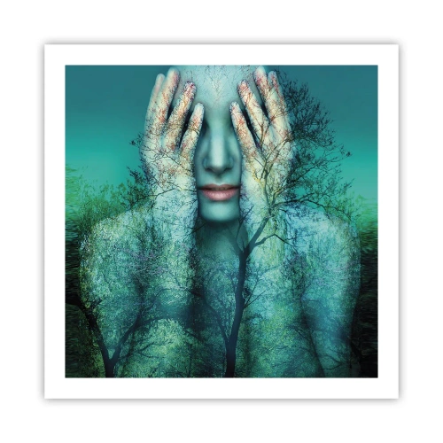 Poster - Eingetaucht in Blau - 60x60 cm