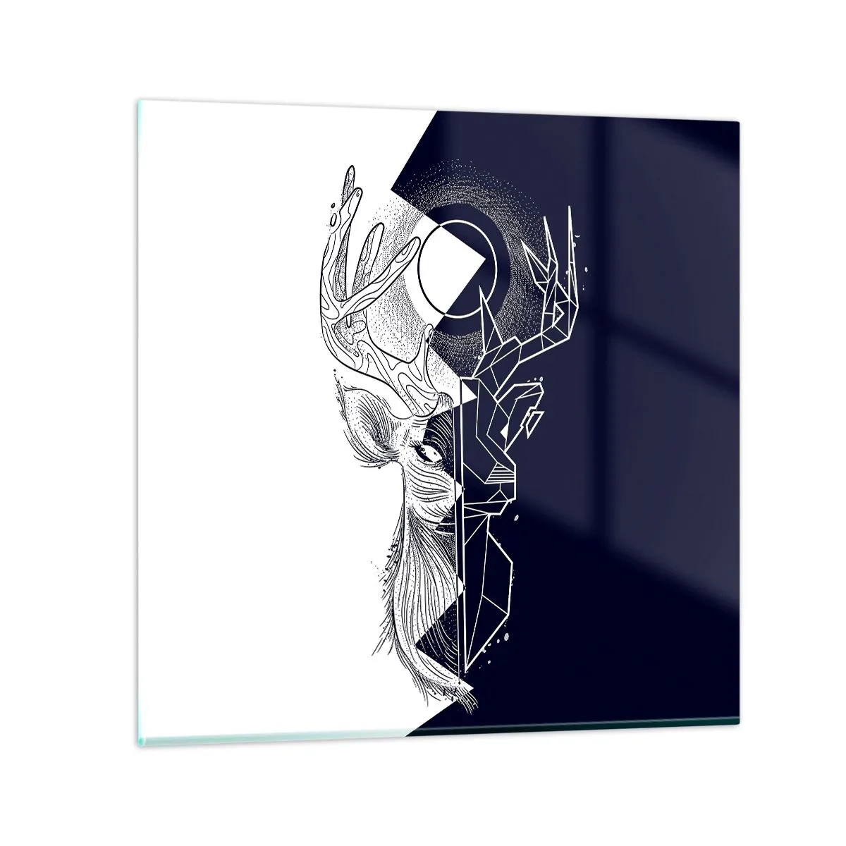 Glasbild - Bild auf glas - Der Kampf und die Einheit der Gegensätze - 60x60 cm