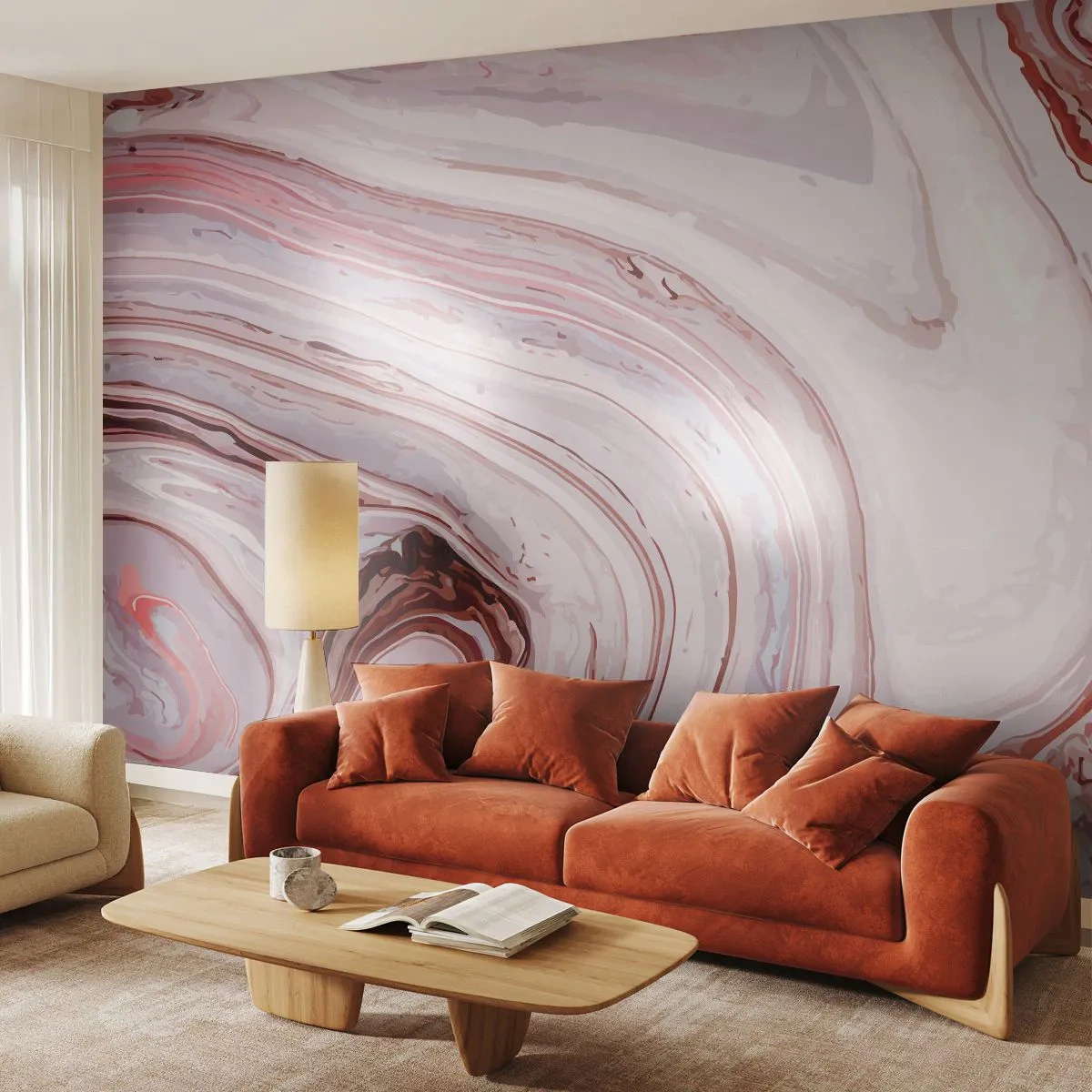 Fototapete Premium Sand - Geradeaus, dann rechts runter - Abstraktion, Stück, Modernes Muster - 200x140 cm