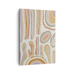 Bild auf Leinwand - Leinwandbild - Bunte Querschnitte abstrakter Formen - 50x70cm - Bunte Querschnitte - Moderne Wanddekoration für Wohnzimmer und Schlafzimmer ARTTOR