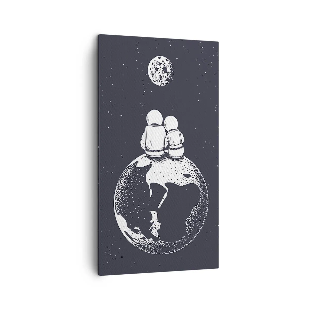 Bild auf Leinwand - Leinwandbild - Kosmische Liebesgeschichte - 45x80 cm