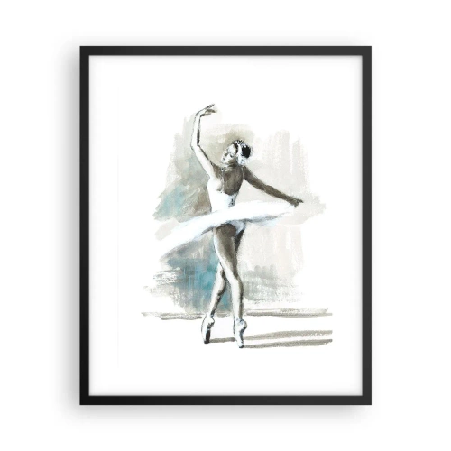 Poster in einem schwarzem Rahmen - In einen Schwan verzaubert - 40x50 cm