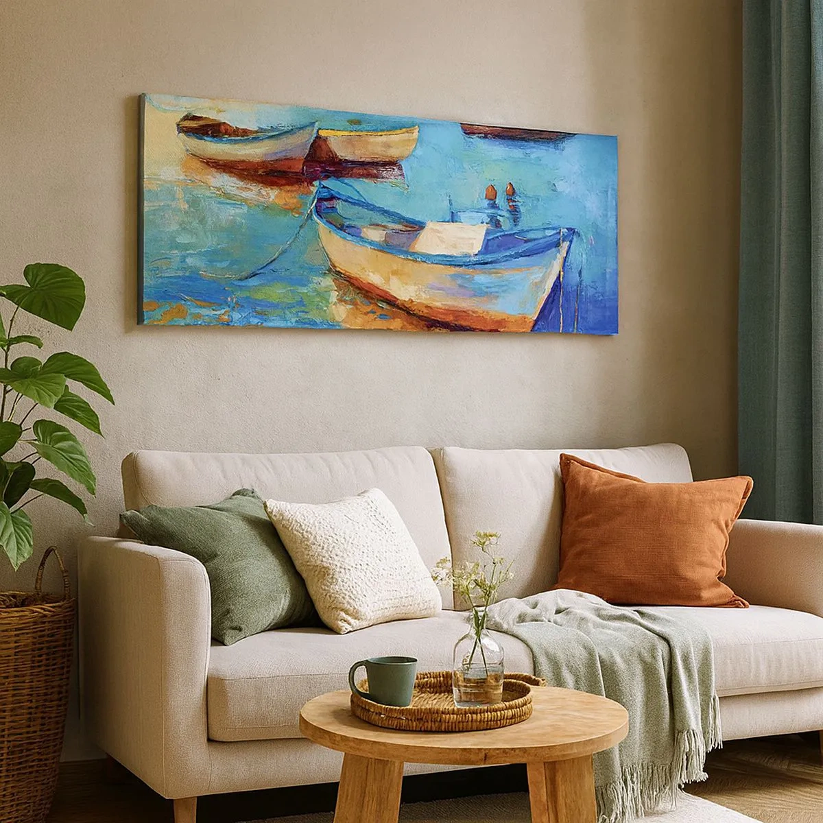 Bild auf Leinwand - Leinwandbild - In der südlichen Bucht - 100x40 cm