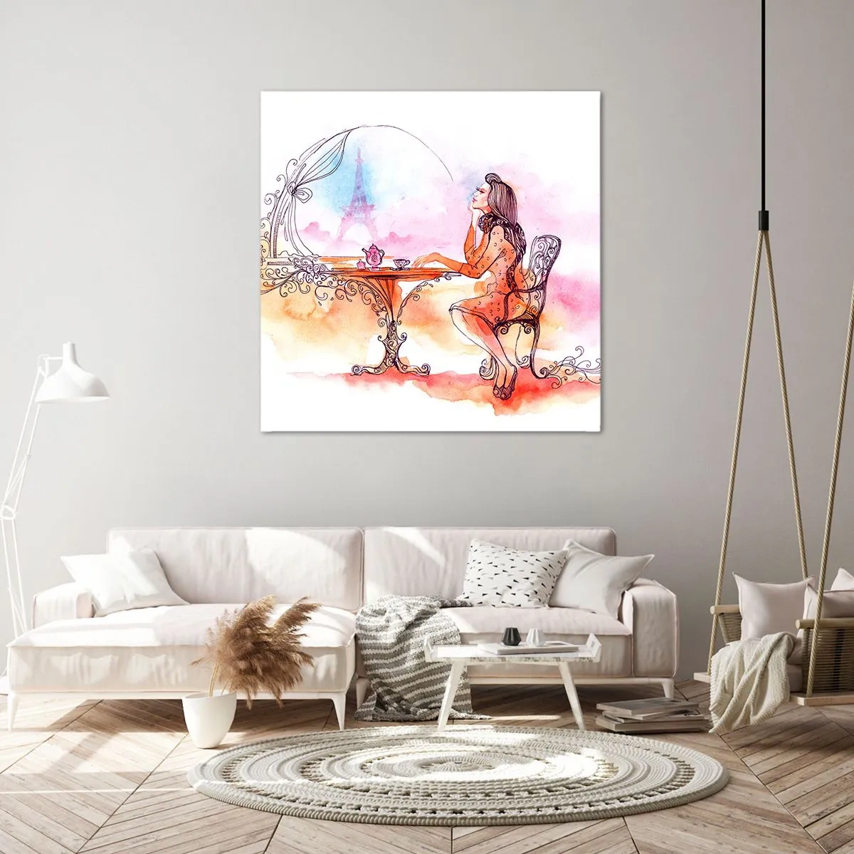 Bild auf Leinwand - Leinwandbild - Pariser Chic - 70x70 cm