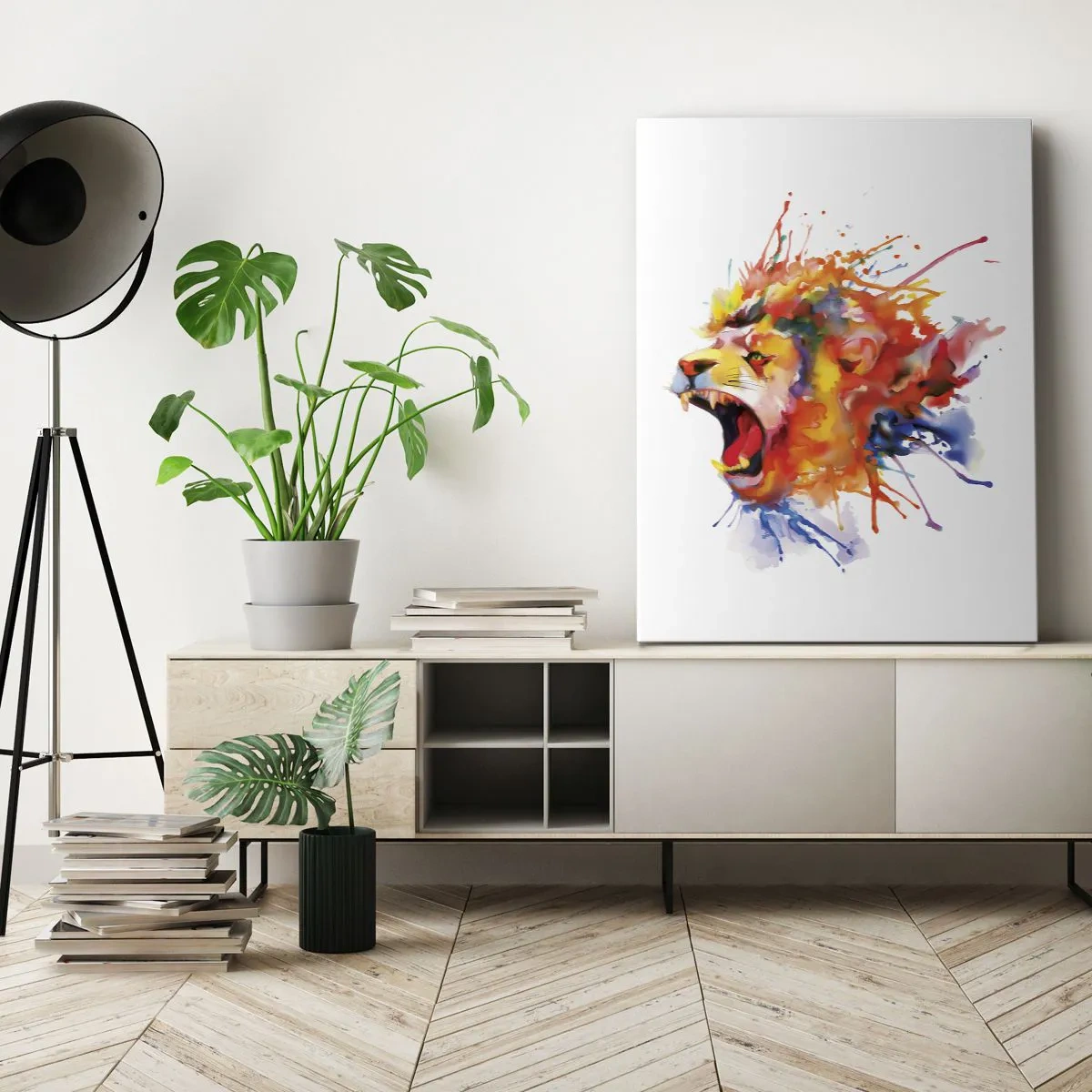 Bild auf Leinwand - Leinwandbild - Um vor Wut zu explodieren - 55x100 cm
