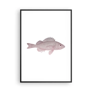 Poster in einem schwarzem Rahmen - Großäugiger Fisch - 70x100 cm