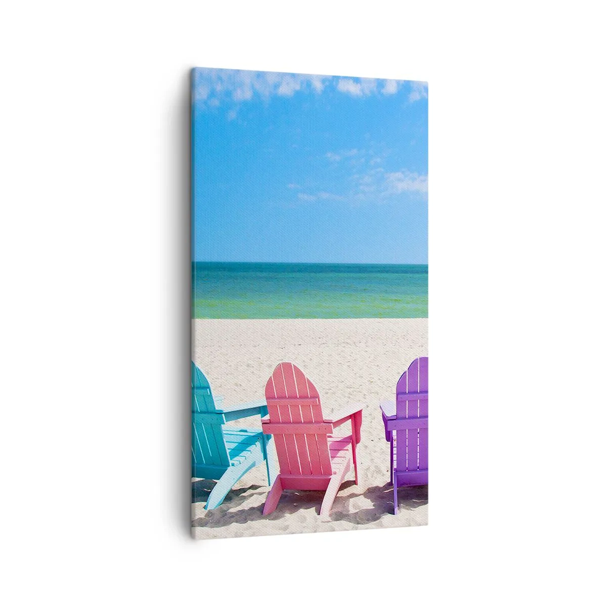 Bild auf Leinwand - Leinwandbild - Regenbogenstrand - 45x80 cm