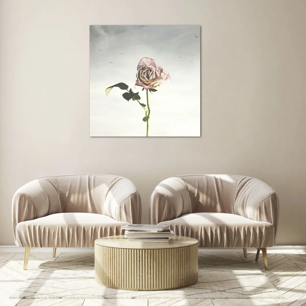 Glasbild - Bild auf glas - Begrüßung des Frühlings - 50x50 cm