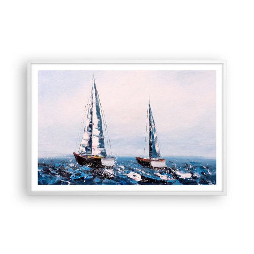 Poster in einem weißen Rahmen - Bruderschaft des Windes - 91x61 cm