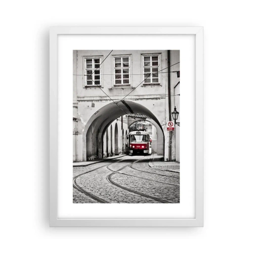 Poster in einem weißen Rahmen - Durch das Stadtlabyrinth - 30x40 cm